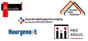 Logo's huurderverenigingen Amsterdam