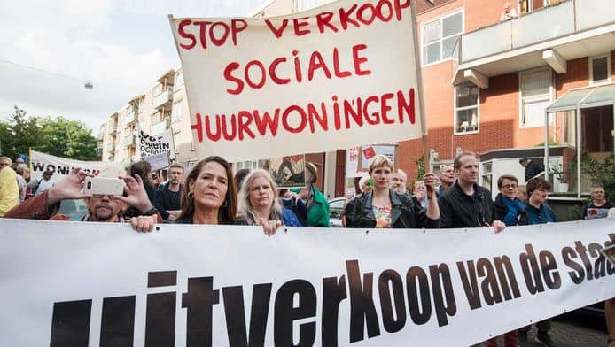 Actie tegen verkoop sociale huurwoningen