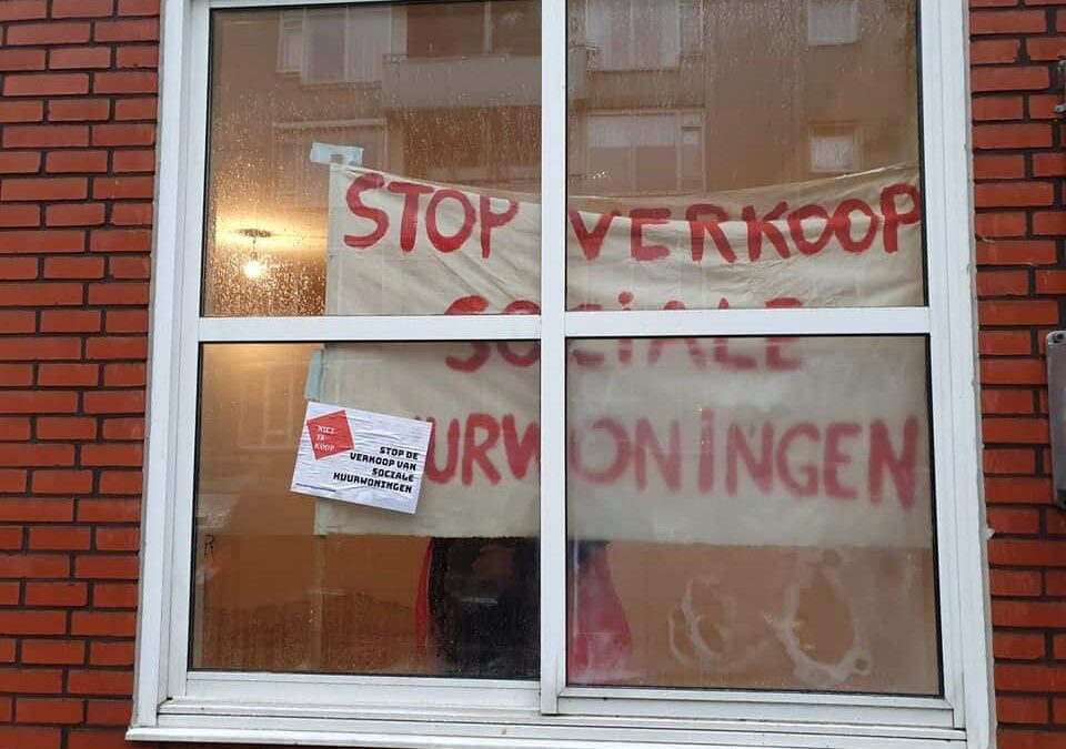 Bezettingsactie tegen verkoop sociale huurwoningen
