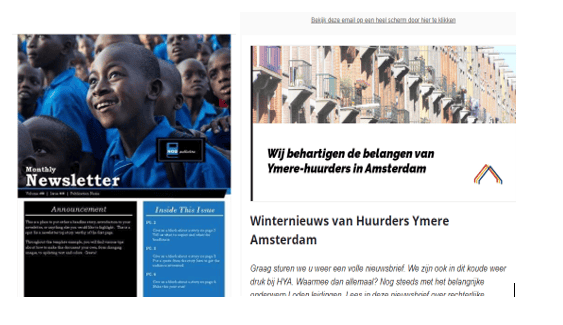 nieuwsbrieven maken