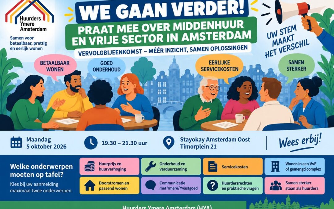 Vrije sector & middenhuur in Amsterdam: denk mee op 5 oktober